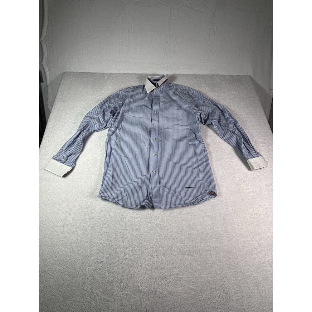 Daniel Cremieux Classics Men's Long Sleeve Striped Light Blue/Black Size Medium